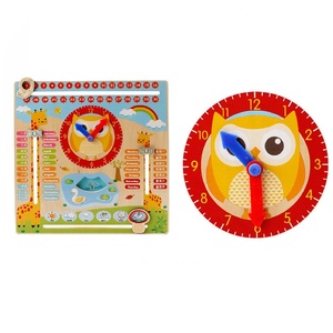 Tableau éducatif cognitif <span class=keywords><strong>en</strong></span> <span class=keywords><strong>bois</strong></span> |   Jouet éducatif numérique pour enfants d'âge préscolaire, labyrinthe, <span class=keywords><strong>calendrier</strong></span> météo et horloge, ATSPORTS, âges 6-7 - Product Image 3