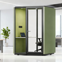 Bewegliche Akustik-Schallschutzkabinen für Arbeitsplätze, Home-Office, Schule, Bürogebäude – Modulares Design mit Schallschutzglas