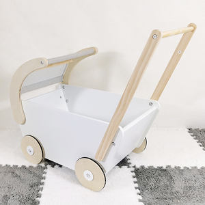 2-en-1 marchette d'apprentissage pour bébé poussettes en <span class=keywords><strong>bois</strong></span>-trotteurs pour tout-petits jouets avec roues pour filles garçons, Wagon Toy Walkers Sturd - Product Image 5