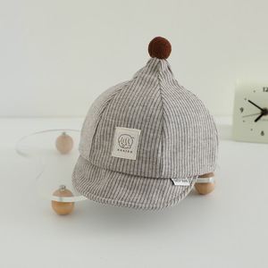 Venta al por mayor de sombreros de bebé a rayas de algodón con personalidad, <span class=keywords><strong>gorra</strong></span> de béisbol con visera para bebé a la moda - Product Image 5