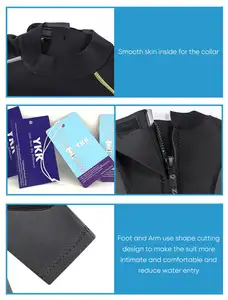 Haute 1.5mm Combinaison Hommes Schwimmanzug Tech Plongée Surf Combinaison Néoprène Manches De Plongée Go Pro Combinaison Shorty - Product Image 6