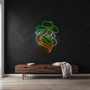 Enseigne néon LED personnalisée style Cowgirl pour la décoration de maison et d'entreprise, idéale pour magasin, fête, bar. - Product Image 1