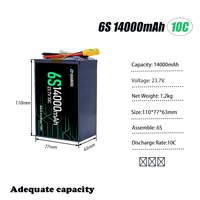 QiQi Batterie rechargeable au lithium-ion solide 23.7V 11000mAh 14000mAh pour drone UAV