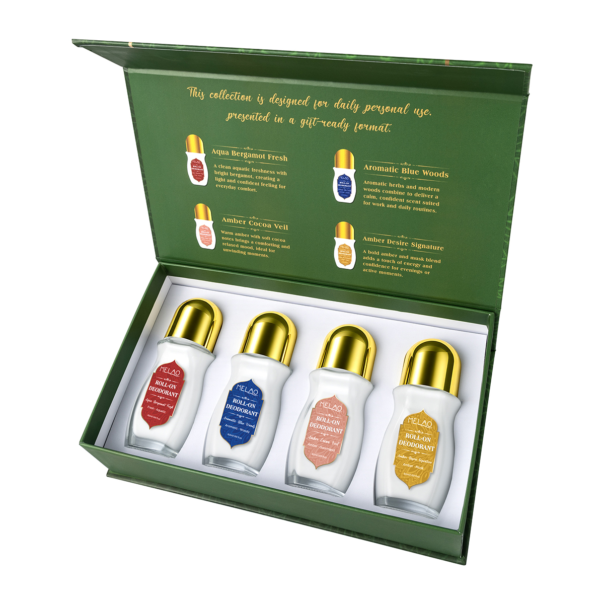 Collection de déodorants roll-on inspirés des parfums