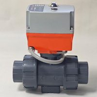 Vanne à boisseau sphérique électrique motorisée 2 voies DN50 2 pouces 12V/24V 220V pour eau, commande UPVC, OEM, IP67, 10 bars