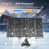 ALECTER Paneles Solares Monocristalinos de Silicio de 8W/15W, CC 5V, Batería Recargable para Exteriores, IP65 Impermeable, Cámara de Seguridad, CE ROHS