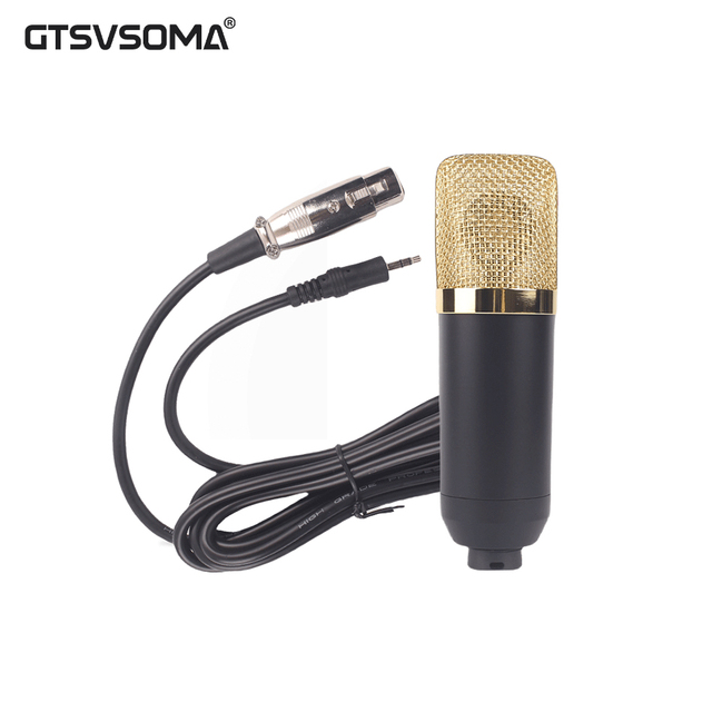 GTSVSOMA BM700 Semimetal Metal Condenser Microphone Cardioid Noise Cancelling Light-weight Handheld Wired XLR for Conference Use