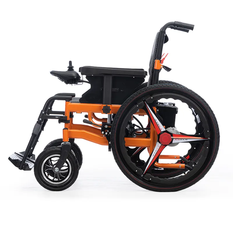 Elderly Hand Push Wheelchair Rear Wheel Large Size Wheelchair Manual Electric Folding Portable Disabled Electric Wheelchair