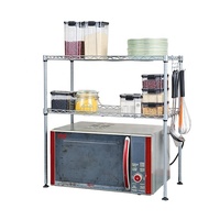 Support de rangement multifonctionnel à 2 niveaux pour comptoir, étagère en fil métallique, petit support pour four à micro-ondes de cuisine