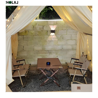 Tente de glamping triangulaire haut de gamme, modulaire, personnalisable, de luxe, quatre saisons, imperméable, ouverture rapide, cabane de villégiature, extérieur