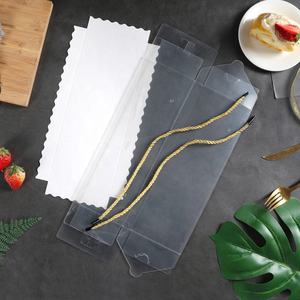 Benutzer definiertes recycelbares transparentes Haustier mit Griff Kreatives Hands eil Tragbare Western Clear Transparent Dessert Cake Box - Product Image 3