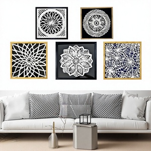 Murales Astratti Artigianali in Polpa di Corteccia, Senza Cornice, per Parete di Divano, Decorazione Domestica, Vendita all'Ingrosso Transfrontaliera - Product Image 1