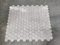 Mosaïque de marbre hexagonal en pierre blanche de Carrare d'Italie naturelle de 3 pouces pour la décoration des murs et des sols de la maison