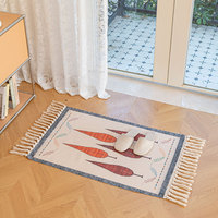 China Factory Wholesale Modern Bedroom Sofa Printing Cotton Woven Friendly Non-slip Floor Mat Decoration Rugs