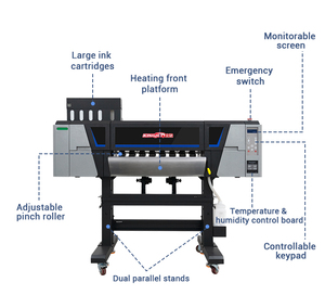 Stock américain <span class=keywords><strong>Imprimante</strong></span> DTF A1 grand format I3200 Roll-to-Roll Machine Nouveau pigment pour transfert direct de film Vêtements T-Shirts - Product Image 5