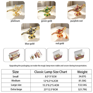 Traditionele souvenirs Europese ornamenten klassieke stijl ambachten woonkamer decoratieve vintage vergulde 3D metalen Aladdin magie - Product Image 6