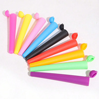 Nouveaux tubes de rangement coniques biodégradables en plastique de 110 mm, colorés arc-en-ciel, simples et manuels, pour accessoires