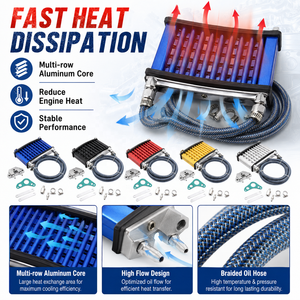 Refroidisseur d'huile moteur en aluminium pour moto, <span class=keywords><strong>radiateur</strong></span> de refroidissement pour moto tout-terrain, ATV pour 125cc 140cc 150cc - Product Image 4