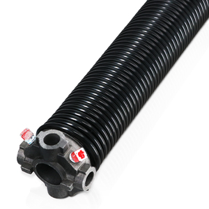 Resorte de torsión de puerta de garaje de viento izquierdo de alta precisión 0.207X2 "X24"-L (cono negro) con barras de bobinado antideslizantes y guantes - Product Image 1