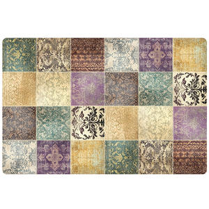 Alfombrilla de cocina tipo patchwork, 30x40cm, 40x60cm, rectangular, absorbente, de poliéster, para encimera, baño, antiescaldaduras, aislante del calor - Product Image 1