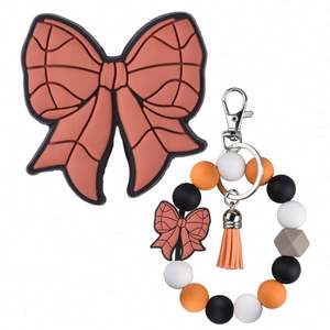 <strong>Wholesale</strong> Sport Bowknot <strong>Silicone</strong> Focal <strong>Beads</strong> for Pen Making Basketball Bowknot <strong>Silicone</strong> Focal <strong>Beads</strong> for Pens Accessories - Product Image 2