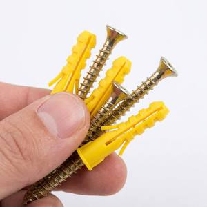 Set di Ancoraggi a Muro in Plastica e Viti Gialle con Kit Viti per Truciolato - Vendita all'Ingrosso - Product Image 3