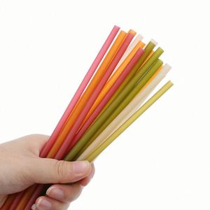 Pailles jetables en pâte de riz et de blé, naturelles, saines, pour café et boissons froides, biodégradables - Product Image 1