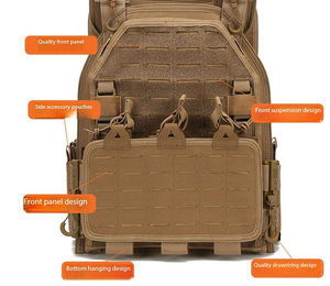 เสื้อกั๊กยุทธวิธีแบบปลดเร็ว ผ้าอ๊อกซ์ฟอร์ด ป้องกันลำตัว อุปกรณ์ยุทธวิธี เสื้อกั๊กนิรภัย แผ่นกันกระสุน เสื้อกั๊กโมลลี่ - Product Image 5