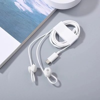 Earphone Tipe C Putih Original Berkabel Headset Digital Kontrol Volume untuk Google 7 6 5 Pro 6A 5A 3 In-ear Earbuds