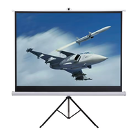 Écran de projection sur trépied de 60 à 150 pouces avec support 3D 4K 8K HD intérieur/extérieur avec sac de transport 16:9