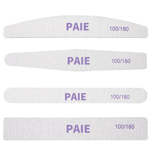 Limas de uñas, limas de uñas de doble cara en forma de media luna, limas para recortar y pulir uñas, disponibles al por mayor. - Product Image 3