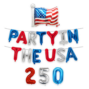 Lot de ballons pour le 250e anniversaire de l'indépendance des États-Unis, décorations de fête nationale, ballons drapeaux pour les fêtes - Product Image 5