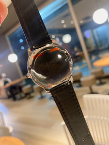 Montre mécanique automatique élégante et tendance, bracelet en cuir de veau noir, couronne incrustée de spinelle, étanche pour un usage quotidien - Product Image 2