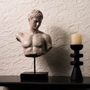 ヨーロッパのフランスのヴィンテージ樹脂置物-リビングルームと入り口のディスプレイのための古典的なキャラクターの彫刻 - Product Image 6