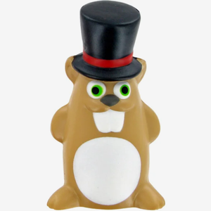 Jouets anti-stress personnalisés en forme de marmotte pour homme, avec chapeau haut-de-forme, à presser, avec logo imprimé, pour cadeaux promotionnels en gros - Product Image 2