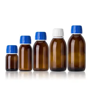 30ml 60ml 100ml 125ml 150ml amber syrup oral liquid glass bottles medical supplement filling bottles