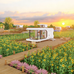 Maison Capsule avec Chambre et Salle de Bain, Maison Capsule 2 Chambres 2 Salles de Bain, Maison Capsule Ronde sur Roues - Product Image 1