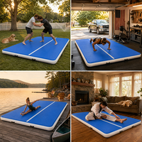 Tapis de gymnastique gonflable personnalisé pour la lutte, les arts martiaux, le fitness, la gymnastique, l'école, antidérapant