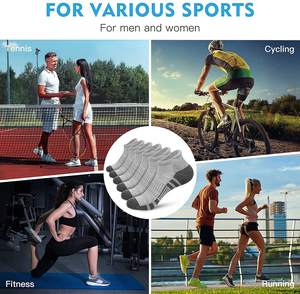 جوارب رياضية قطنية قابلة للتنفس، ماصة للرطوبة، داعمة للقوس، ممتصة للصدمات، جوارب رياضية احترافية، جوارب للمشي لمسافات طويلة والجري - Product Image 5