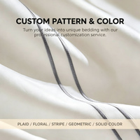 Parure de lit de luxe 100 % coton brodé 300 fils/cm², drap-housse et taies d'oreiller en tissu tissé, 4 pièces, taille Queen