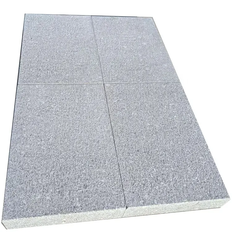 Pavimentadora de granito gris, pavimentadora de granito Natural picado, superficie rugosa