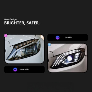 Kit de phares avant Full LED pour <span class=keywords><strong>Mercedes</strong></span> <span class=keywords><strong>Benz</strong></span> Classe <span class=keywords><strong>C</strong></span> W205 2015-2021, style Multibeam, mise à niveau des phares avant, Plug and Play - Product Image 3