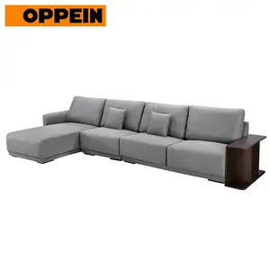 OPPEIN & Wohnzimmer Couch Europäischen Stil Ecke Stoff Sofa Set