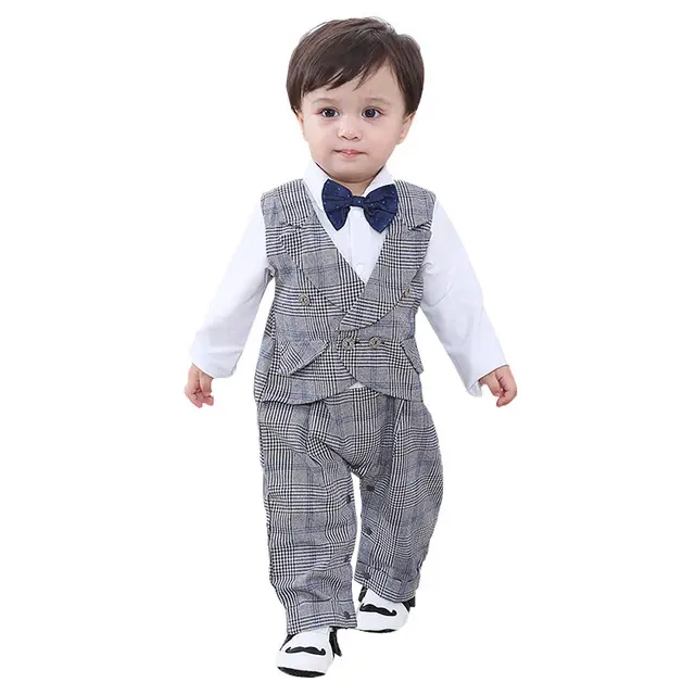 New Products Fashion Formal Clothes Toddler Children 3 Piece Suits Set For Baby Boy