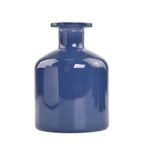 Diffuseur de parfum en verre bleu personnalisé avec parfum premium, senteur fraîche, emballé pour une utilisation au bureau