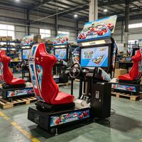 Machine de jeu de course automobile à monnayeur, monoplace, en métal, avec modes de jeu multiples, base antidérapante, pour usage commercial en intérieur, directement de l'usine