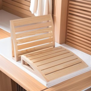 Coussin de sauna en bois massif, forme en S, soutien du cou, ventilation, dossier pour chambre à coucher, hôtel, salon de beauté - Product Image 4
