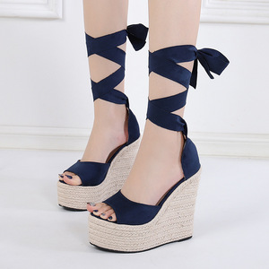 Zapatos de Plataforma para Mujer, Sandalias de Plataforma con Tiras en el <span class=keywords><strong>Tobillo</strong></span>, Zapatos de Tacón Alto con Plataforma para Damas - Product Image 4