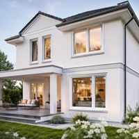 Fenêtre à battant et à bascule en PVC double vitrage de style européen sur mesure, moderne, haute sécurité, ventilée, pour maison