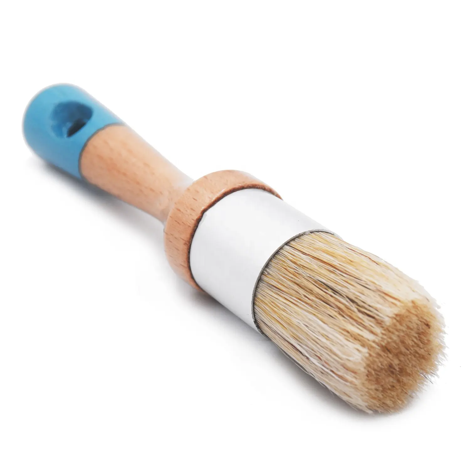 Yuvarlak kafa ahşap saplı fırça yağlı boya fırçası renk boyama fırçası